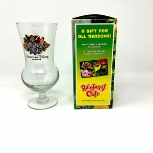 Downtown Disney Anaheim Rainforest Cafe Tall Tulip Souvenir Glass